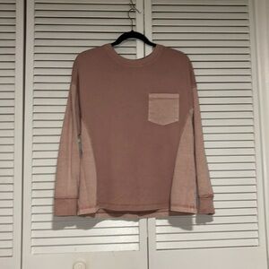 Dusty Pink Waffle Top! Longsleeve